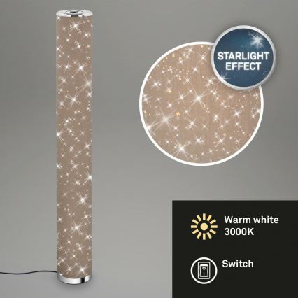 Briloner 1388-011 - Επιδαπέδια λάμπα LED STARRY SKY LED/12W/230V καφέ