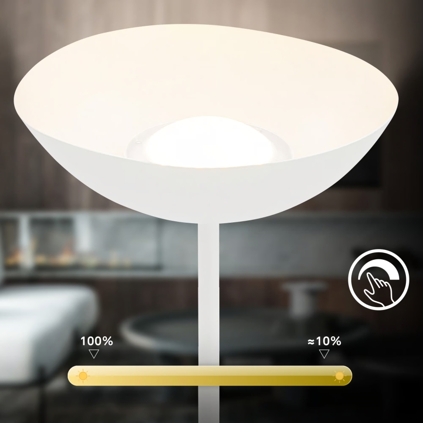 Briloner 1500016 - Ρυθμιζόμενη επιδαπέδια λάμπα LED ESTATE LED/8W/5V 4000 mAh λευκή