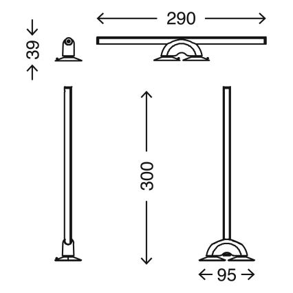 Briloner 2007-019  - LED Dimmable φωτισμός καθρέφτη LED/7W/230V 2700 -6500K