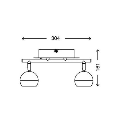 Briloner 2040-022 - LED RGB Φως σποτ με dimmer 2xLED/3,3W/230V + RC