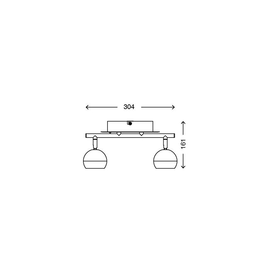 Briloner 2040-022 - LED RGB Φως σποτ με dimmer 2xLED/3,3W/230V + RC
