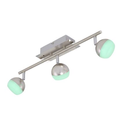 Briloner 2040-032 - Ρυθμιζόμενο LED RGB φωτιστικό σημείου 3xLED/3,3W/230V με τηλεχειριστήριο