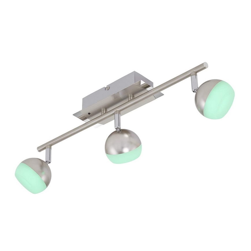 Briloner 2040-032 - Ρυθμιζόμενο LED RGB φωτιστικό σημείου 3xLED/3,3W/230V με τηλεχειριστήριο