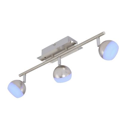 Briloner 2040-032 - Ρυθμιζόμενο LED RGB φωτιστικό σημείου 3xLED/3,3W/230V με τηλεχειριστήριο