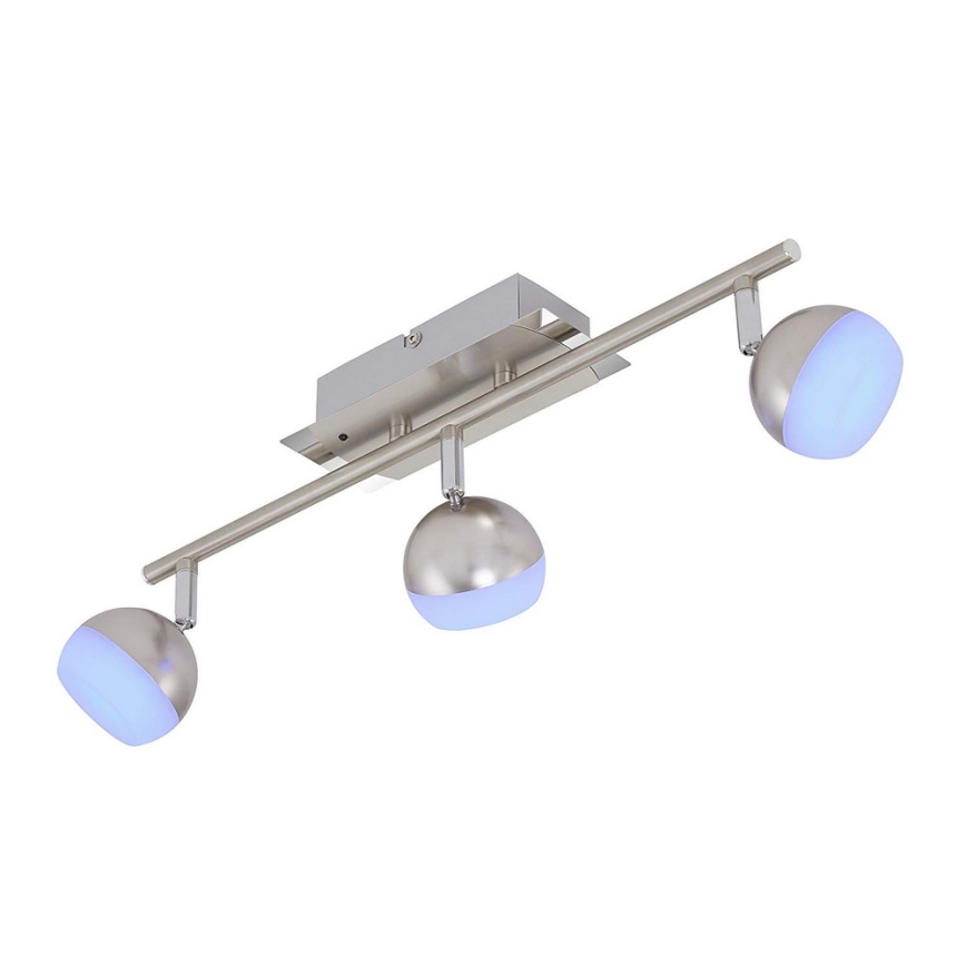 Briloner 2040-032 - Ρυθμιζόμενο LED RGB φωτιστικό σημείου 3xLED/3,3W/230V με τηλεχειριστήριο