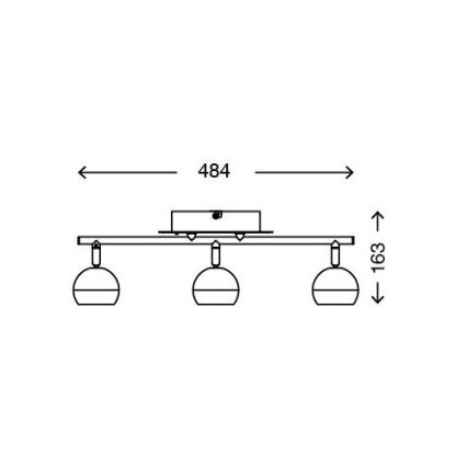 Briloner 2040-032 - Ρυθμιζόμενο LED RGB φωτιστικό σημείου 3xLED/3,3W/230V με τηλεχειριστήριο