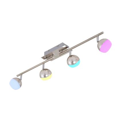 Briloner 2040-042 - Ρυθμιζόμενο LED RGB φωτιστικό σημείου BAFFLE 4xLED/3,3W/230V με τηλεχειριστήριο