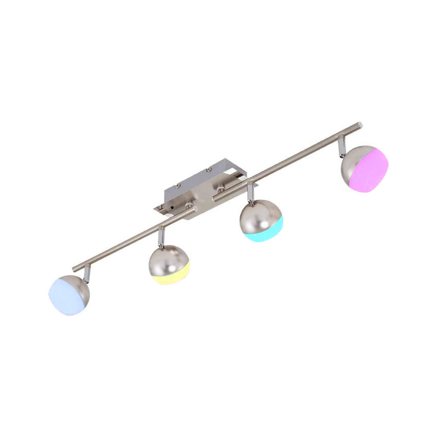 Briloner 2040-042 - Ρυθμιζόμενο LED RGB φωτιστικό σημείου BAFFLE 4xLED/3,3W/230V με τηλεχειριστήριο