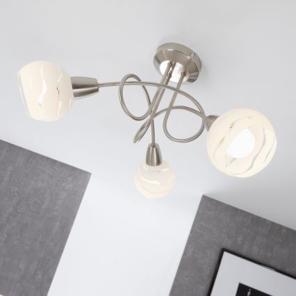 Briloner 2046-032 -Πολύφωτο - Πλαφονιέρα VIOLA 3xE14/40W/230V