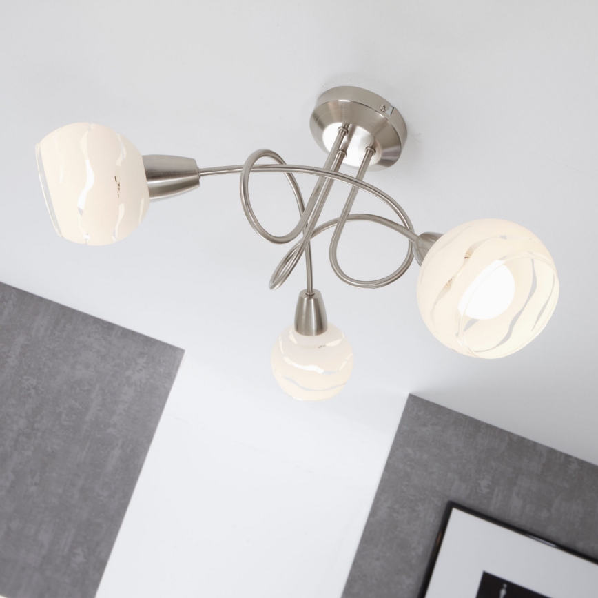 Briloner 2046-032 -Πολύφωτο - Πλαφονιέρα VIOLA 3xE14/40W/230V