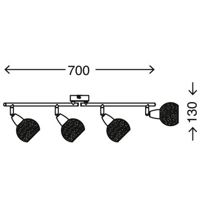 Briloner 2046-042 - Φωτιστικό σποτ VIOLA 4xE14/40W/230V