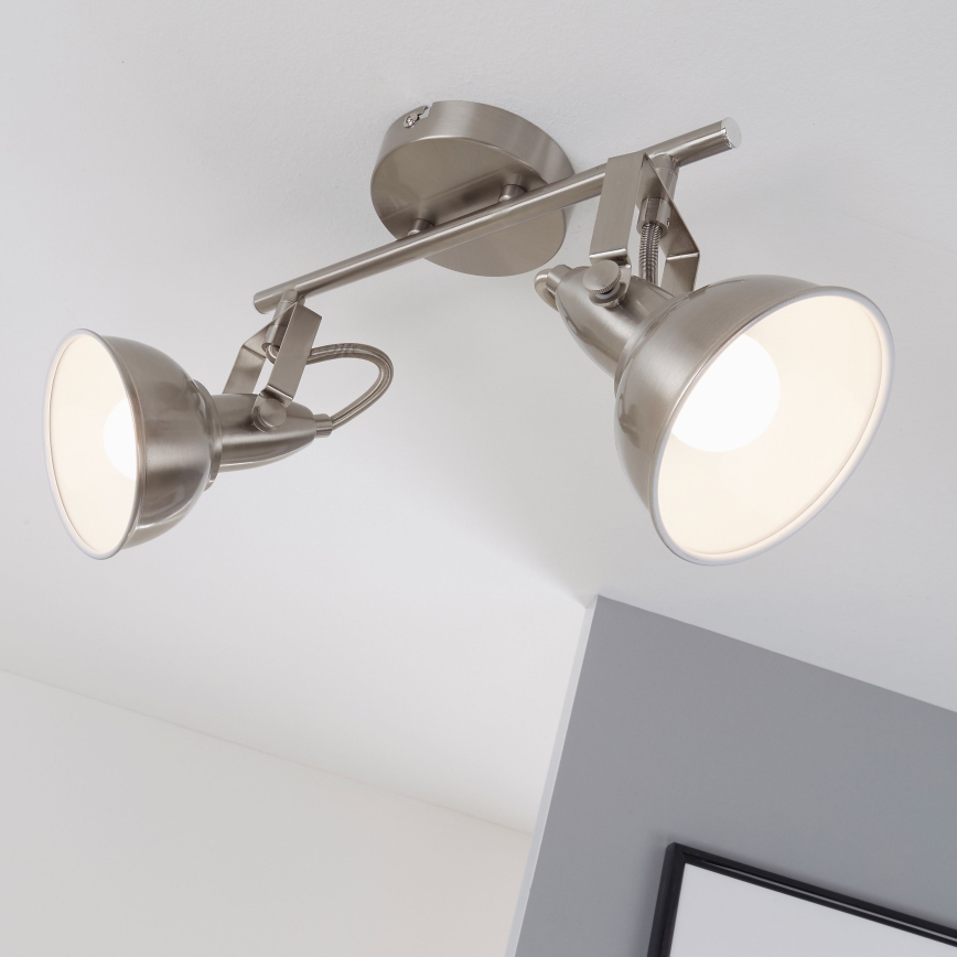 Briloner 2049-022 - Φωτιστικό σποτ SOFT 2xE14/40W/230V ματ χρώμιο