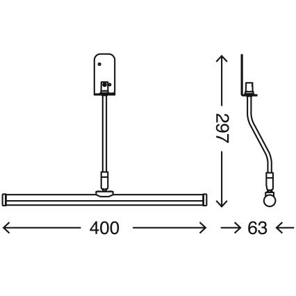 Briloner 2058-018 - Φωτιστικό καθρέφτη μπάνιου LED SPLASH LED/5,5W/230V IP23