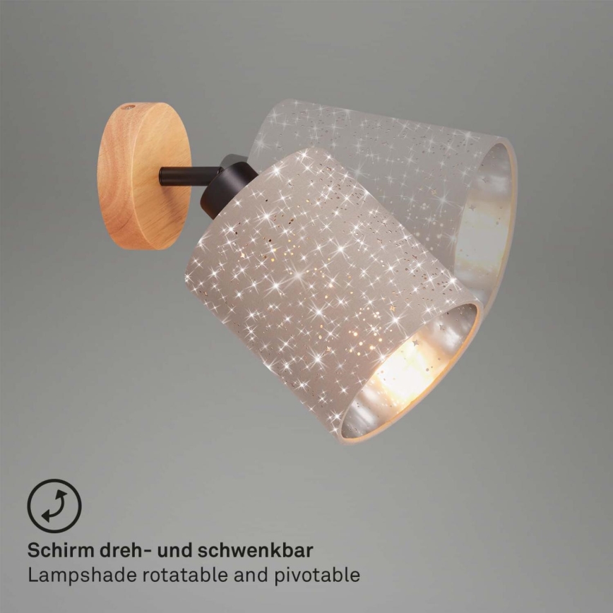 Briloner 2078-011 - Προβολέας τοίχου SPOTLIGHT 1xE27/25W/230V μπεζ