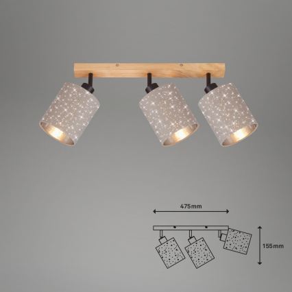 Briloner 2078-031 - Φωτιστικό σποτ SPOTLIGHT 3xE27/25W/230V μπεζ