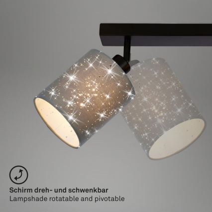 Briloner 2078-034 - Φωτιστικό σποτ SPOTLIGHT 3xE27/25W/230V γκρι/μαύρο