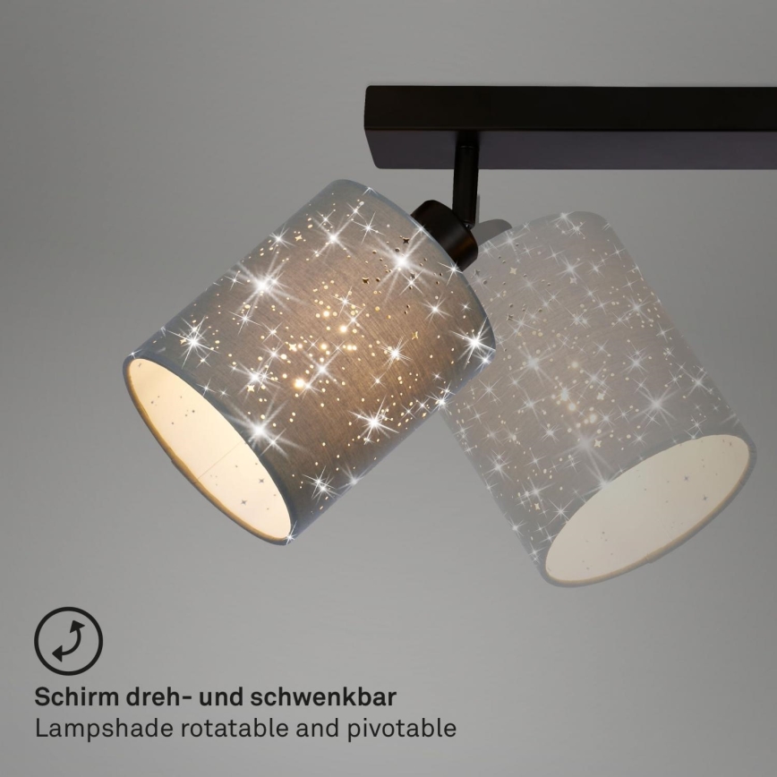 Briloner 2078-034 - Φωτιστικό σποτ SPOTLIGHT 3xE27/25W/230V γκρι/μαύρο