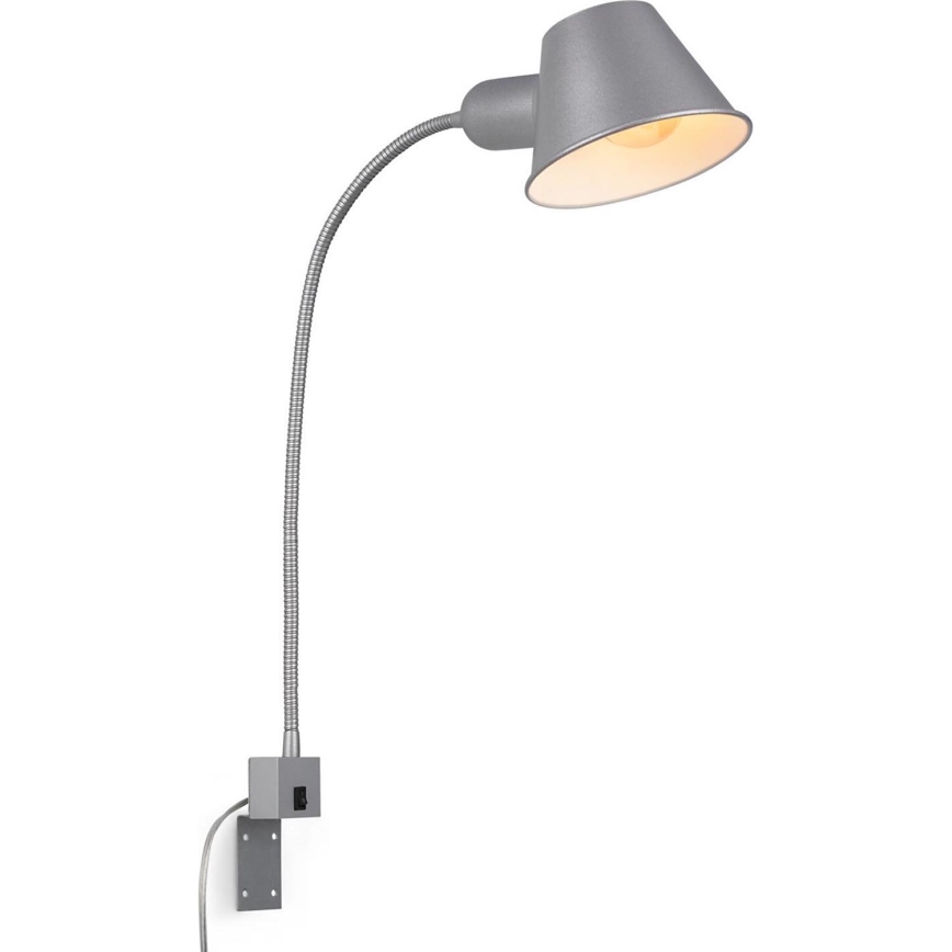 Briloner 2079-014 - Εύκαμπτο φωτιστικό τοίχου 1xE27/10W/230V ασημί