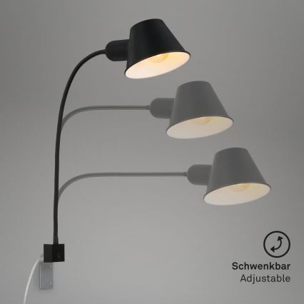 Briloner 2079-015 - Φωτιστικό τοίχου εύκαμπτο 1xE27/10W/230V μαύρο