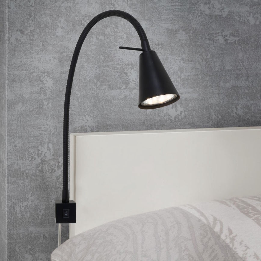 Briloner 2080-015 - LED ρυθμιζόμενο φωτιστικό τοίχου COMFORT LIGHT 1xGU10/5W/230V μαύρο
