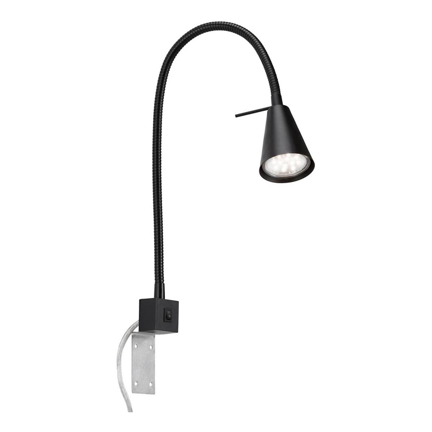 Briloner 2080-015 - Λάμπα τοίχου LED COMFORT LIGHT 1xGU10/5W/230V μαύρο