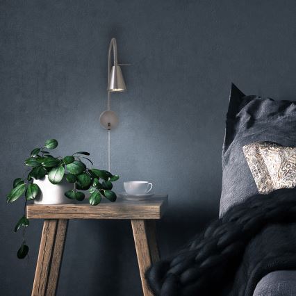 Briloner 2082-012 - LED Ευλύγιστο επιτοίχιο φωτιστικό COMFORT LIGHT 1xGU10/5W/230V ματ χρώμιο