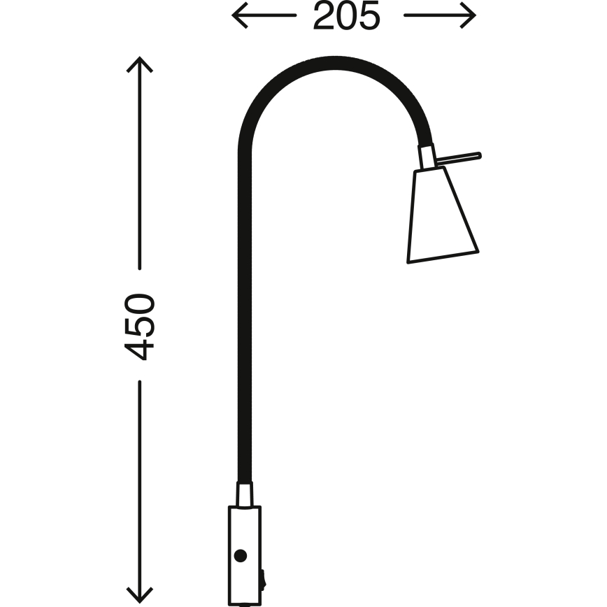 Briloner 2082-012 - Λάμπα τοίχου LED COMFORT LIGHT 1xGU10/5W/230V ματ χρώμιο