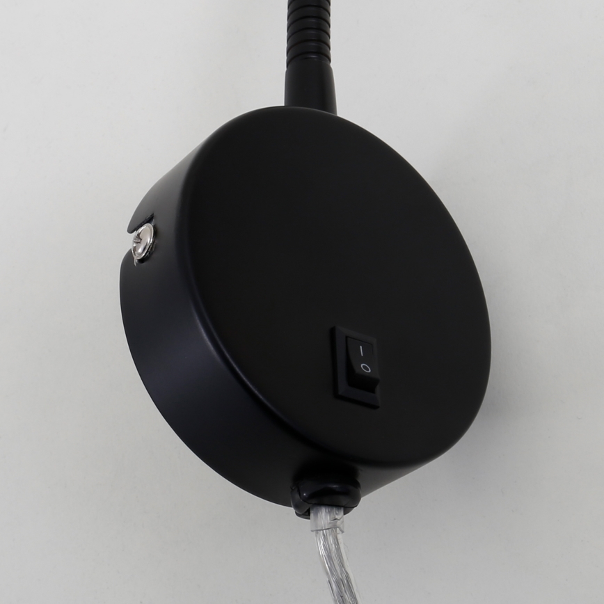 Briloner 2082-015 - Επιτοίχιο LED φωτιστικό COMFORT LIGHT με ευλύγιστο βραχίονα 1xGU10/5W/230V μαύρο