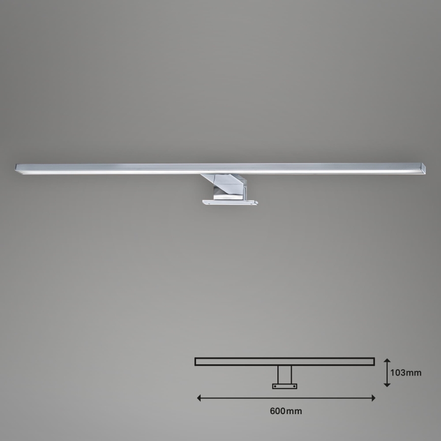 Briloner 2104-118 - Φωτιστικό καθρέφτη για μπάνιο LED/8W/230V 60 cm ματ χρώμιο
