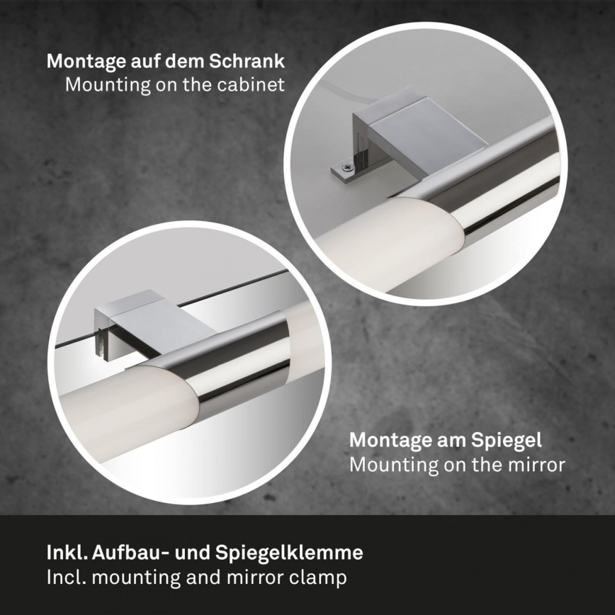 Briloner 2113-118 - Φωτισμός καθρέφτη μπάνιου LED LED/12W/230V IP44 47 cm γυαλιστερό χρώμιο