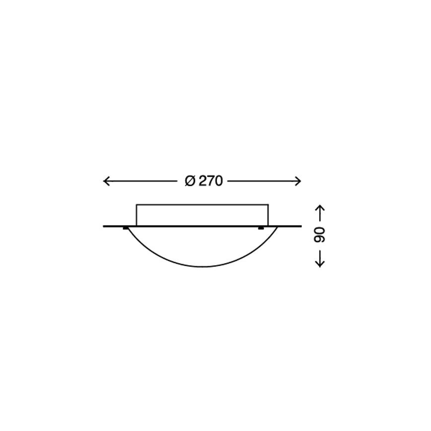 Briloner 2120-018 - Φωτιστικό οροφής μπάνιου SPLASH 1xE27/60W/230V IP23