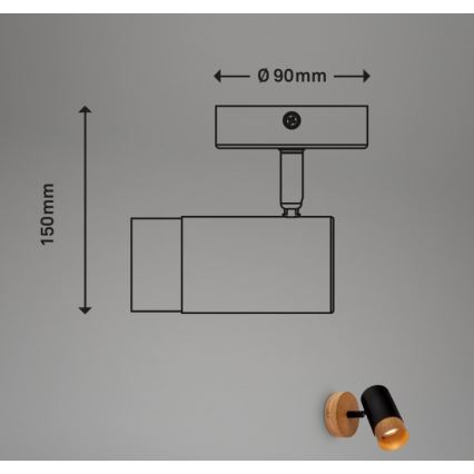 Briloner 2144015 - Προβολέας τοίχου SPOT 1xGU10/9W/230V