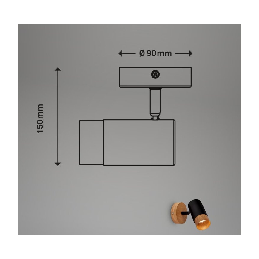 Briloner 2144015 - Προβολέας τοίχου SPOT 1xGU10/9W/230V