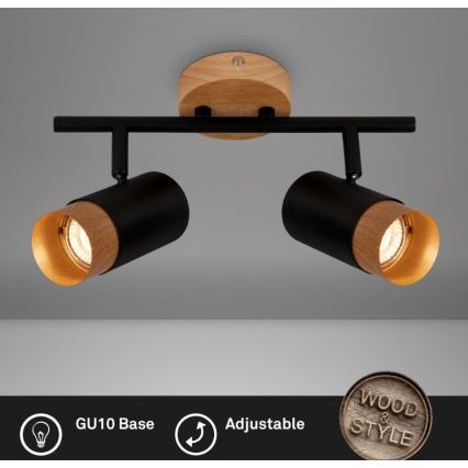 Briloner 2144025 - Φωτιστικό σποτ SPOT 2xGU10/9W/230V