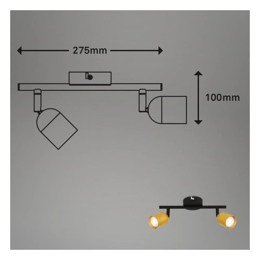 Briloner 2145-027 - Φωτιστικό σποτ 2xGU10/9W/230V
