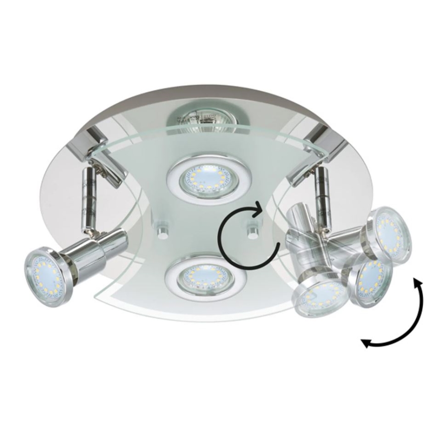 Briloner 2159-048LM - φωτιστικό σποτ LED SPLASH 4xGU10/3W/230V