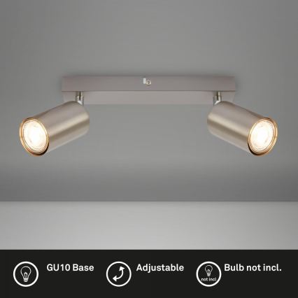 Briloner 2172-022 - Σποτ φωτιστικό SPOT 2xGU10/9W/230V ματ χρώμιο
