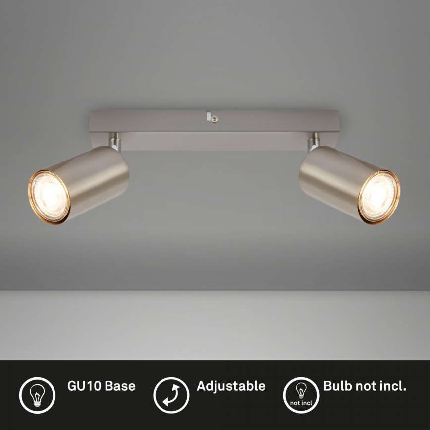 Briloner 2172-022 - Σποτ φωτιστικό SPOT 2xGU10/9W/230V ματ χρώμιο
