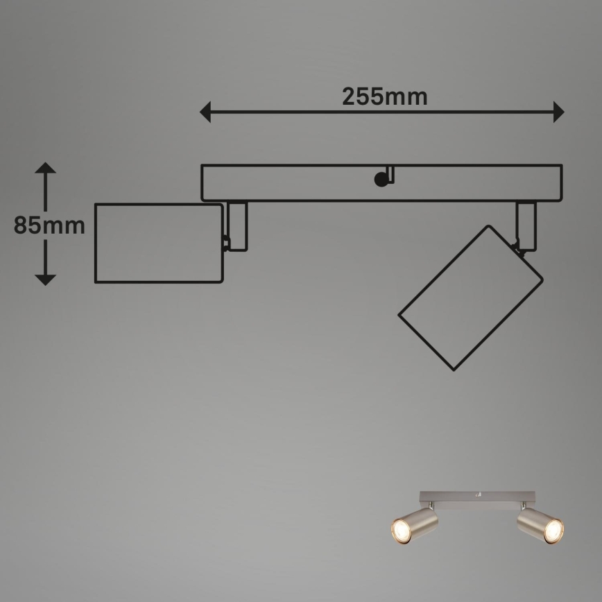 Briloner 2172-022 - Σποτ φωτιστικό SPOT 2xGU10/9W/230V ματ χρώμιο
