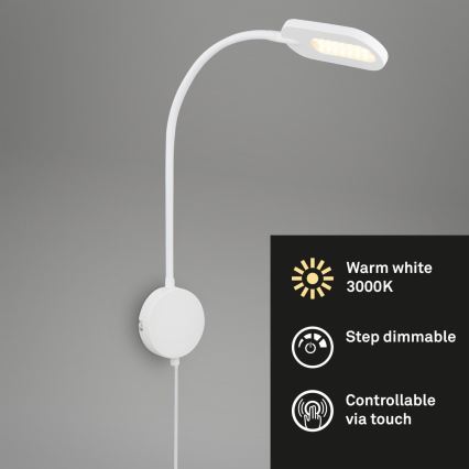 Briloner 2177016 - LED Dimmable φωτιστικό τοίχου εύκαμπτο LED/6W/230V λευκό