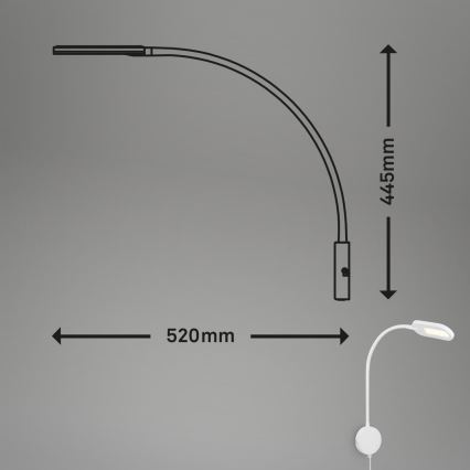 Briloner 2177016 - LED Dimmable φωτιστικό τοίχου εύκαμπτο LED/6W/230V λευκό