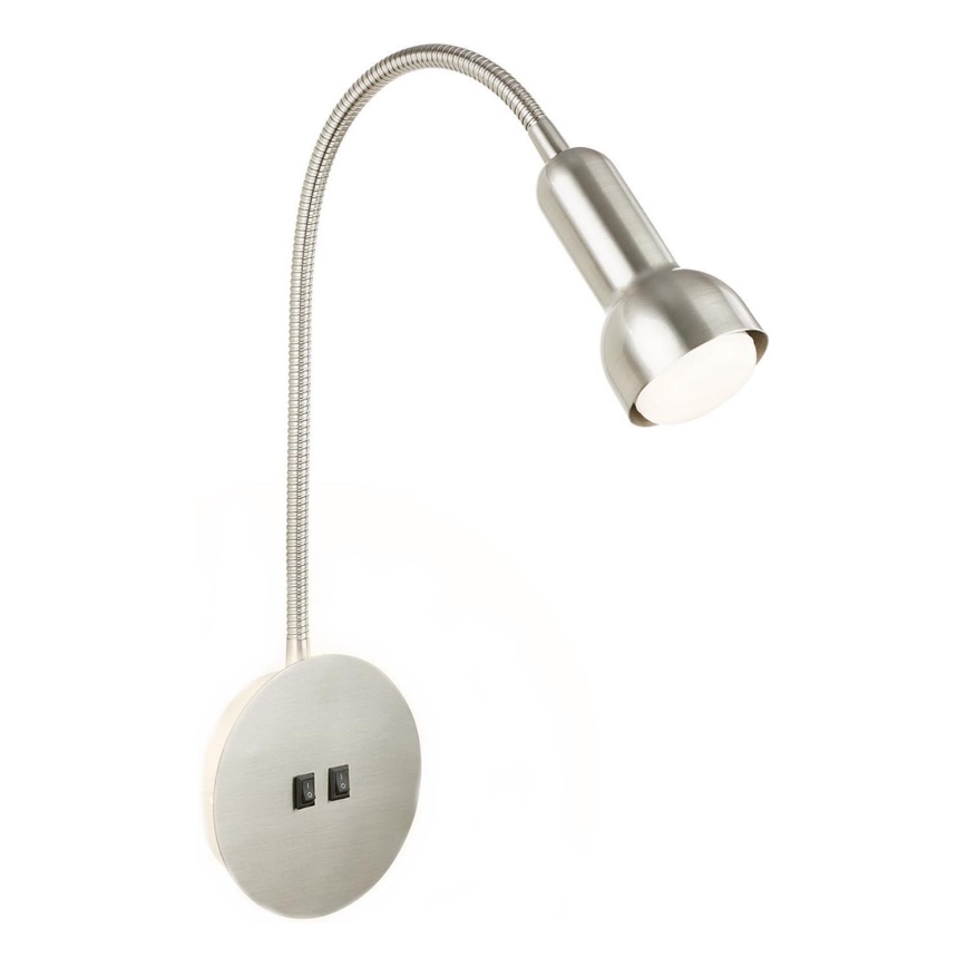 Briloner 2178012 - LED Εύκαμπτο φωτιστικό τοίχου 1xE14/10W/230V + LED/3W ματ χρώμιο