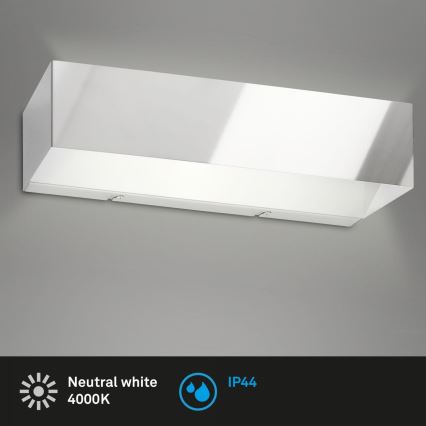 Briloner 2204-018 - Επιτοίχιο φωτιστικό εξωτερικού χώρου LED LED/8W/230V IP44 γυαλιστερό χρώμιο