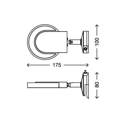 Briloner 2297-018 - Φωτισμός καθρέφτη LED SURF 1xLED/4,5W/230V