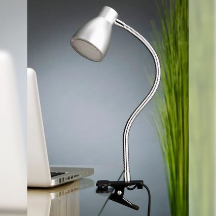 Briloner 2615-014P - Λάμπα LED με κλιπ GRIP LED/2,5W/230V ασήμι