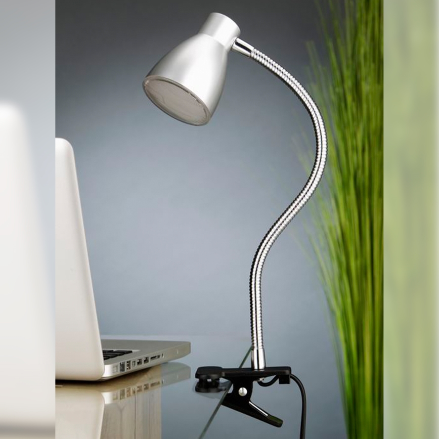 Briloner 2615-014P - Λάμπα LED με κλιπ GRIP LED/2,5W/230V ασήμι