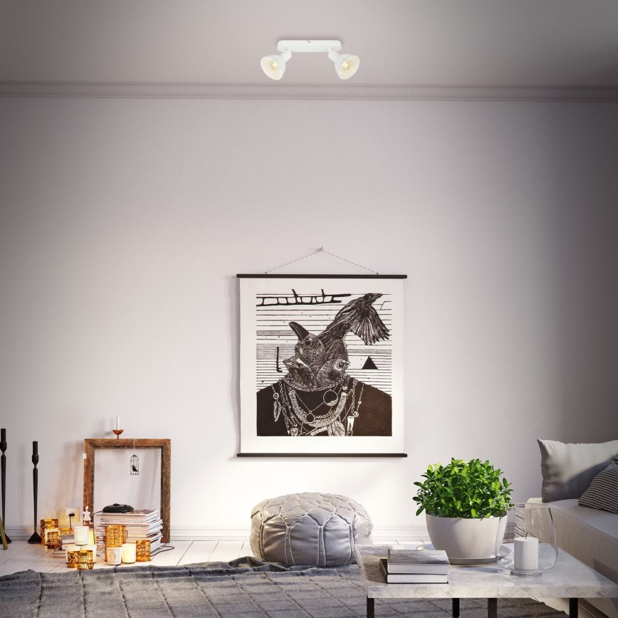Briloner 2674-026 - Φωτιστικό σποτ RETRO 2xE14/25W/230V λευκό