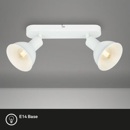 Briloner 2674-026 - Φωτιστικό σποτ RETRO 2xE14/25W/230V λευκό