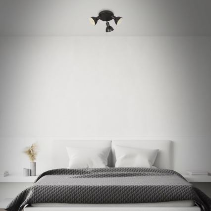 Briloner 2674-035 - Φωτιστικό σποτ RETRO 3xE14/25W/230V μαύρο