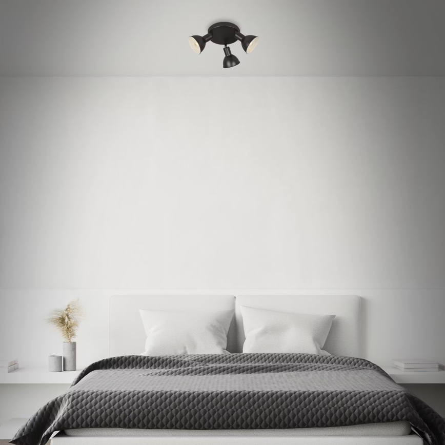 Briloner 2674-035 - Φωτιστικό σποτ RETRO 3xE14/25W/230V μαύρο